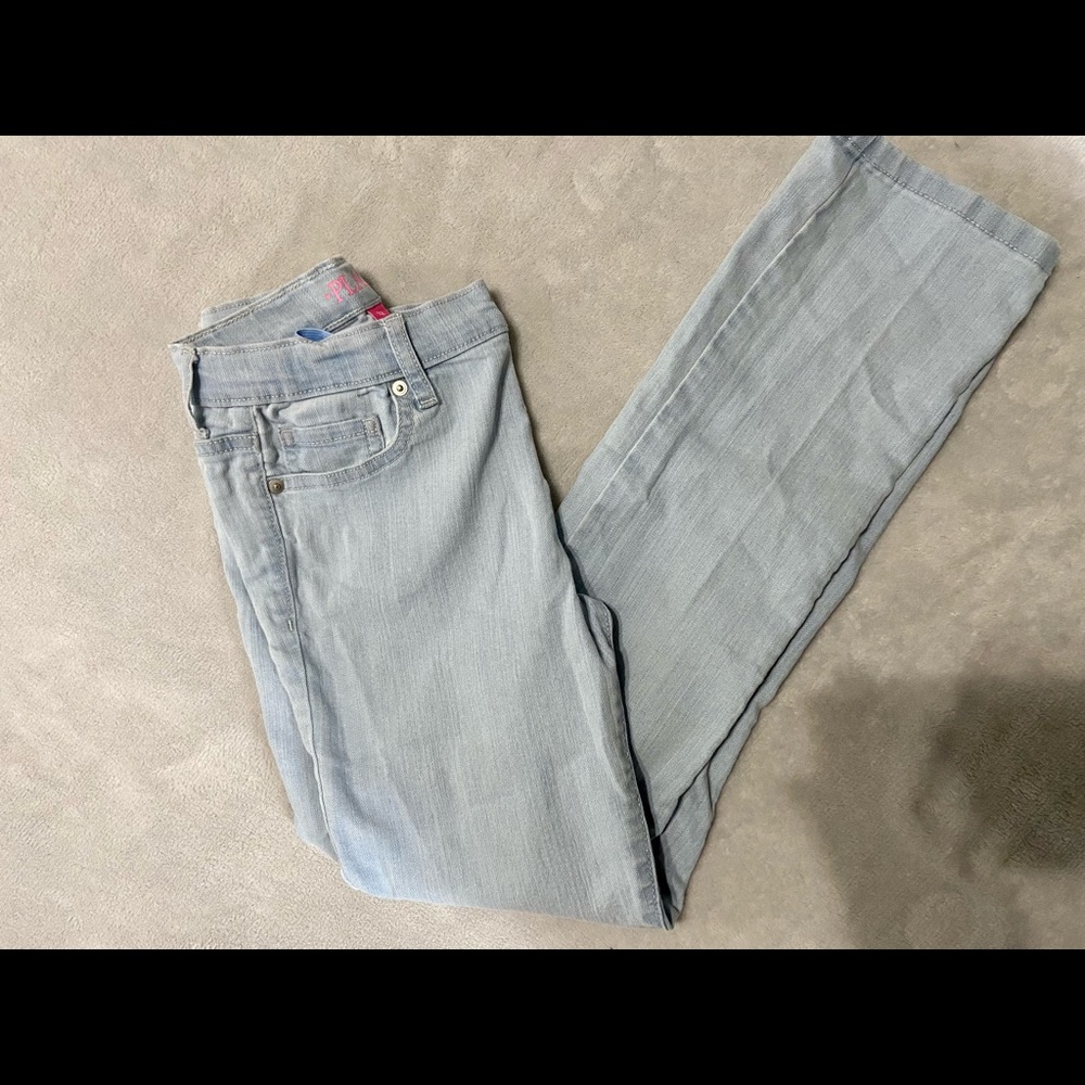 Girls The Children’s Place Sky Wash Blue Skinny Jeans Size 12 adjustable waist